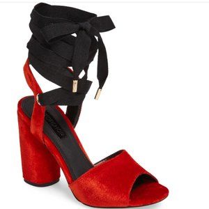 Top Shop Royal Glitter Lace Up Sandals